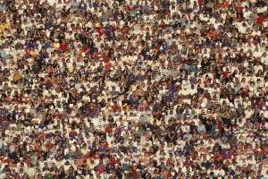 Fan at a football game.