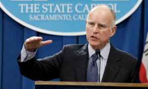 Governor Brown introducing Budget in January