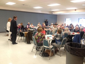 Garamendi greets seniors at the Davis Senior Center