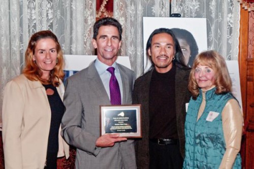 Senator Leno  receives a Justice Seeker Award from the Center for Judicial Excellence (CJE) in 2009.  He is pictured with Kathleen Russell (left), who is keynote speaker on May 9.