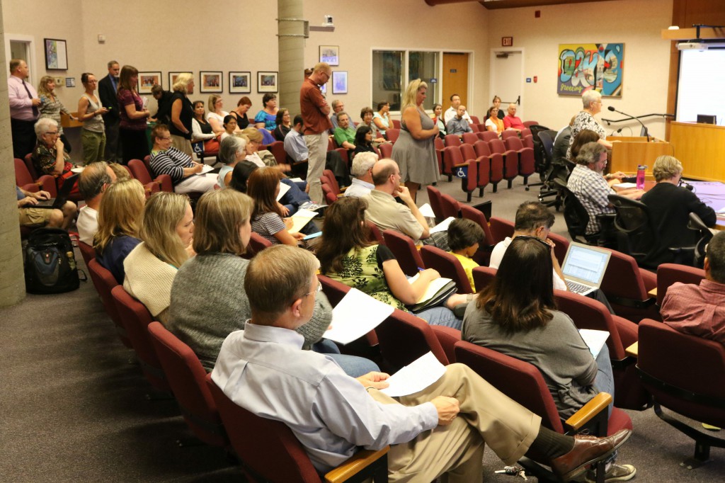 A large July contingent showed up to express their views of the changes to the AIM program