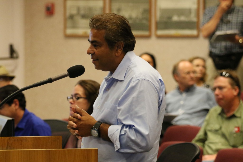 Applicant and Owner Ashok Patel briefly addresses council on Tuesday night