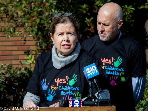 Former Davis Mayor Ann Evans flanked by Mayor Pro Tem Robb Davis had the courage of conviction