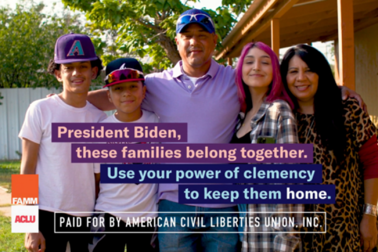 ACLU, FAMM Sponsor TV Commercial Reminding President Biden to Make Good