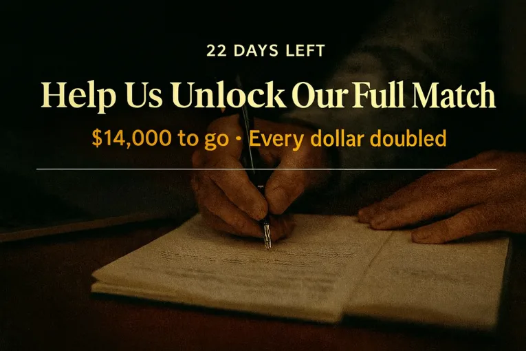 21 Days Left to Secure Our Full Match