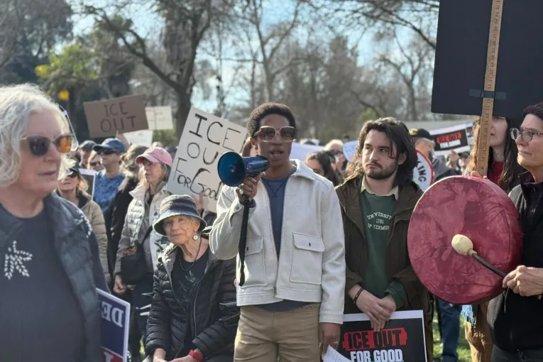 Davis Demonstrators Rally Against ICE Violence After Minneapolis Killing