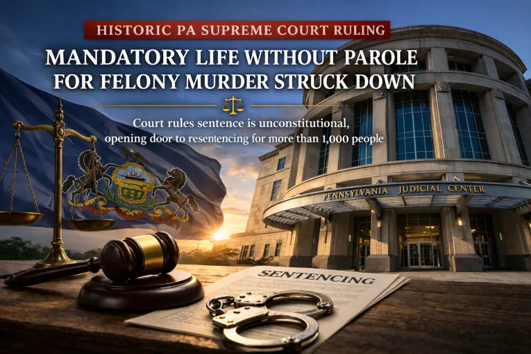 Pennsylvania Court Ends Mandatory Life Sentences in Felony Murder Cases, Opening Door to Resentencing