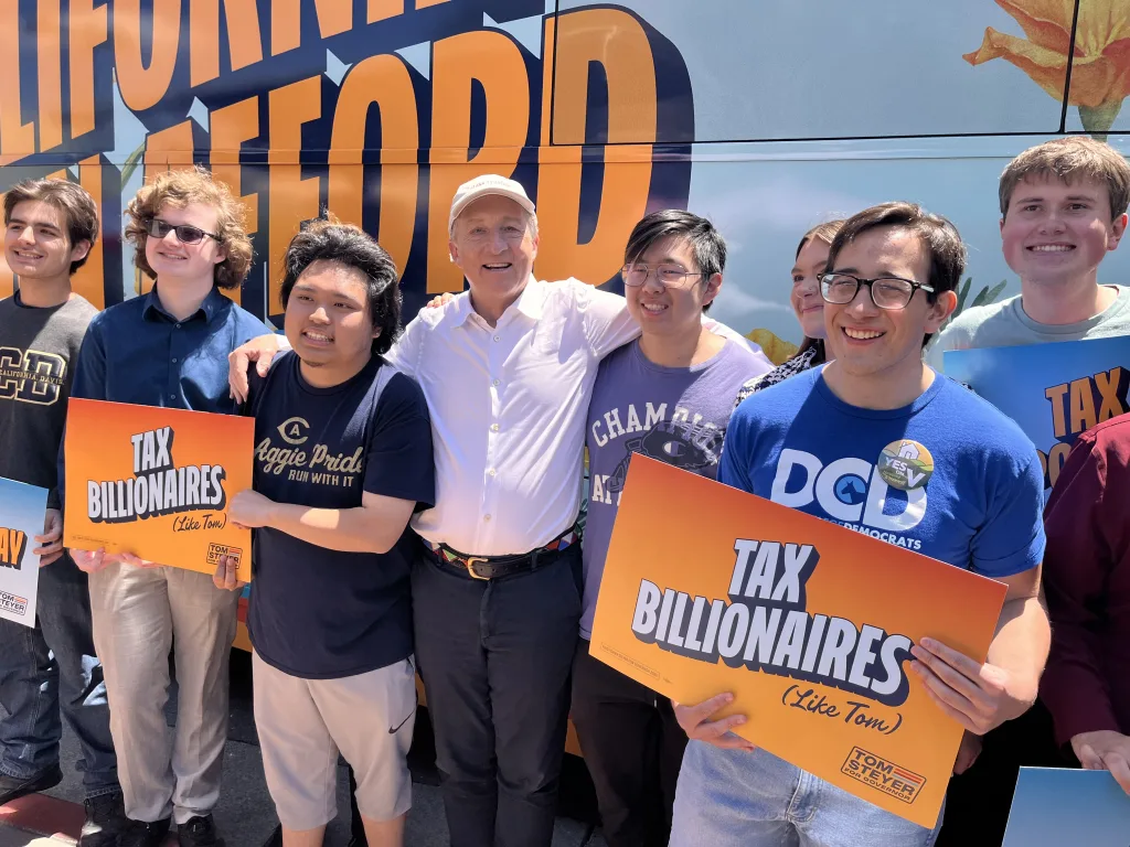 Tom Steyer Brings Campaign Stop to Tres Hermanos in Davis